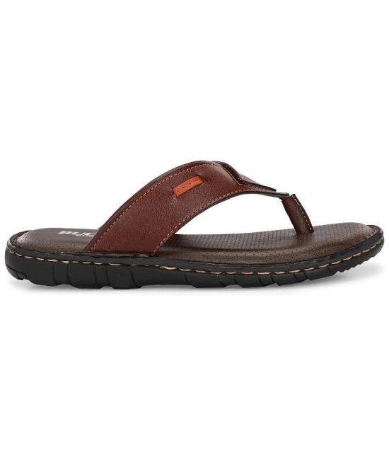 Bucik BROWN Mens Leather Slipper - None