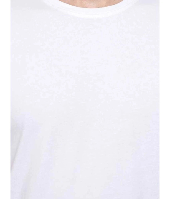 Glito - White Cotton Blend Regular Fit Mens T-Shirt ( Pack of 1 ) - None