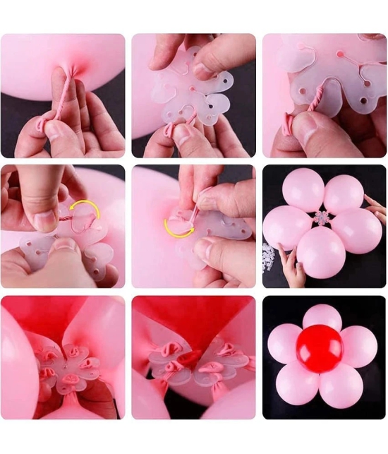 Zyozi ® Flower Shape Balloon Clips for Balloon Holder, Flower Shape Balloon Clips for Balloon, Flower Clips for Balloon Arch for Baby Shower, Wedding, Birthday Party Event Decorations (Pack 