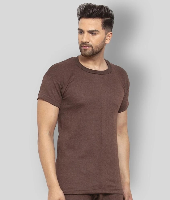 Uzarus - Brown Cotton Blend Mens Thermal Tops ( Pack of 1 ) - None