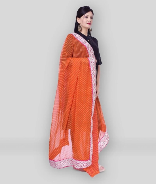 Apratim Orange Georgette Gota Patti Dupatta