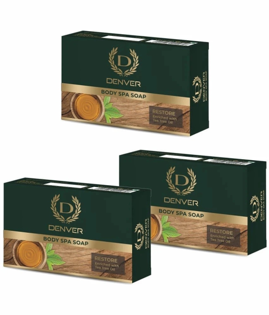 Denver Restore Soap for Men - 125GM Each(Pack of 3)