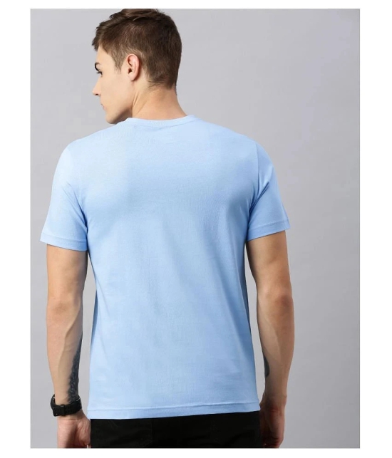 Huetrap cotton Blue Printed T-Shirt Single Pack - None