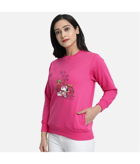 CHOZI Fleece Womens Non Hooded Sweatshirt ( Pink ) - None