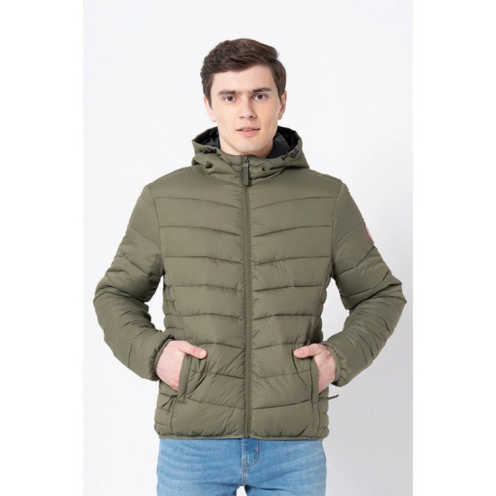 RedTape Mens Olive Solid Jacket