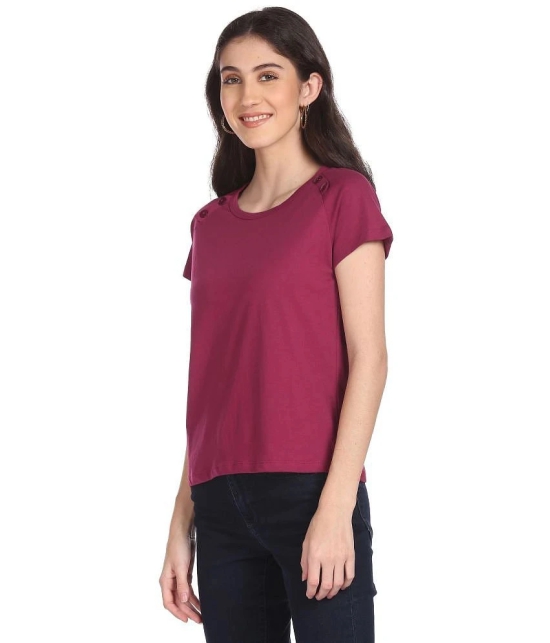 Sugr - Red Cotton Regular Fit Womens T-Shirt ( Pack of 1 ) - L