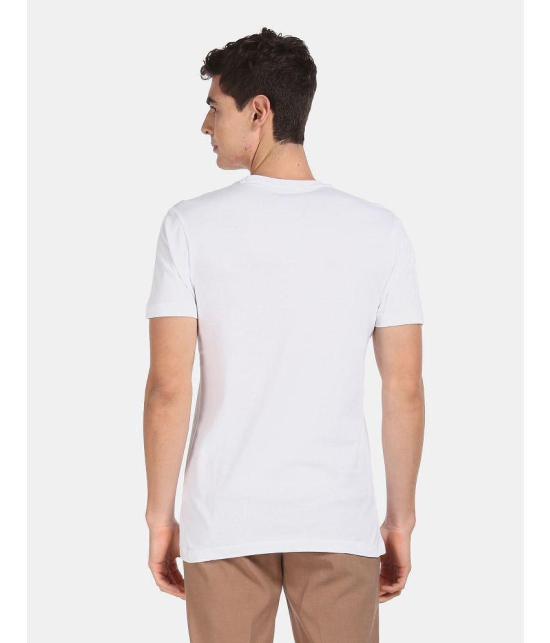 Aeropostale - Cotton Regular Fit White Men's T-Shirt ( Pack of 1 ) - None