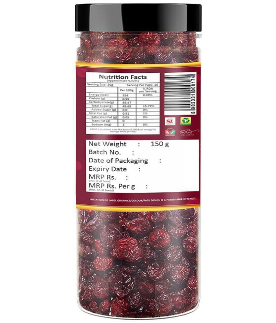 YUM YUM Premium American Whole Dried Cranberry 300g (Pack of 2-150g Each) Cranberries (2 x 150 g)