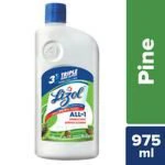 Lizol All In 1 Disinfectant Surface & Floor Cleaner - Pine, Kills 99.9% Germs, 975 Ml(Savers Retail)