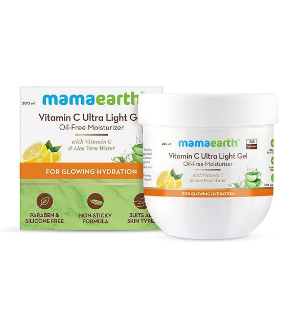 Mamaearth Vitamin C Ultra Light Gel Oil-Free Moisturizer with Vitamin C & Aloe Vera Water for Glowing Hydration - 200 ml