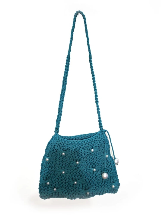 Handmade Macrame Bag with beed work for Girls