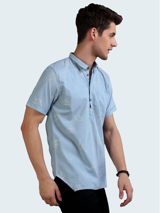 Chambrosaur Half Sleeves Kurta Shirt