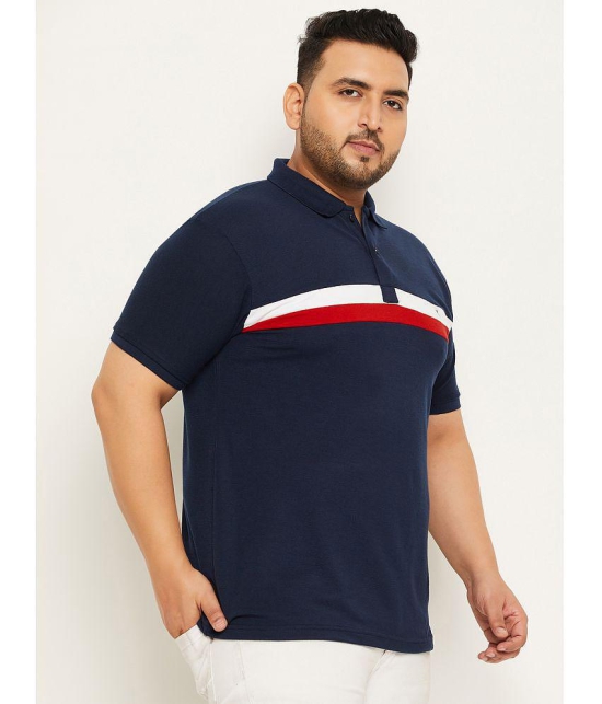 MXN - Navy Cotton Blend Regular Fit Men''s Polo T Shirt ( Pack of 1 ) - None