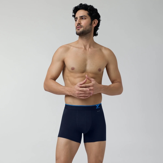 Traq Silver Cotton Trunks Midnight Blue XL