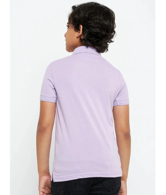 UNIBERRY - Purple Cotton Blend Boys Polo T-Shirt ( Pack of 1 ) - None