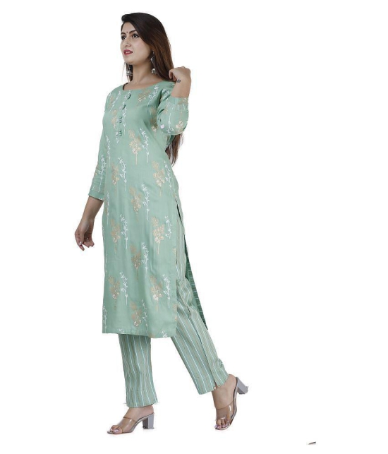 JC4U Viscose Kurti With Pants - Stitched Suit - M