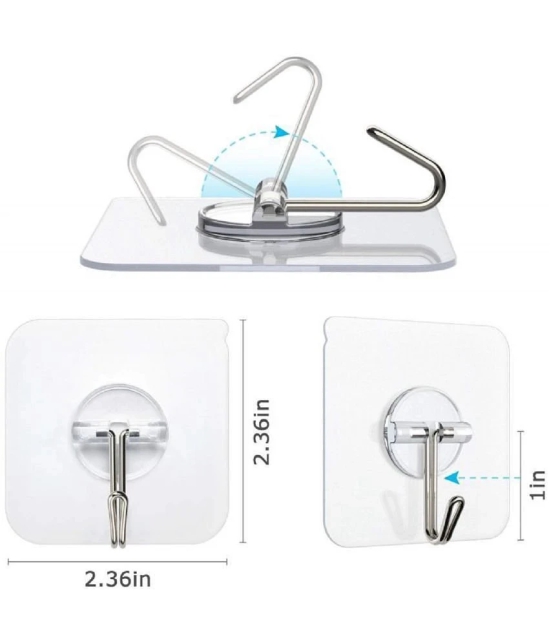 RAMDEV ENTERPRISE Self Adhesive Wall Hanging Hooks Pack of 10, Water Proof 10 Kg Capacity Strong Adhesive Wall Hooks Hanger for Home Kitchen Bathroom,Key Hanger Sticker,Hook Hanger Sticker,A