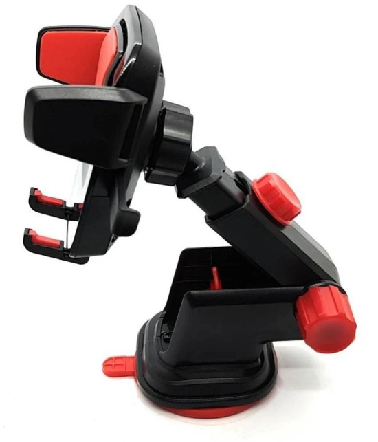 AutoPowerz Dashboard & Windshield Double Clamp Car Mobile Holder - Red - Red