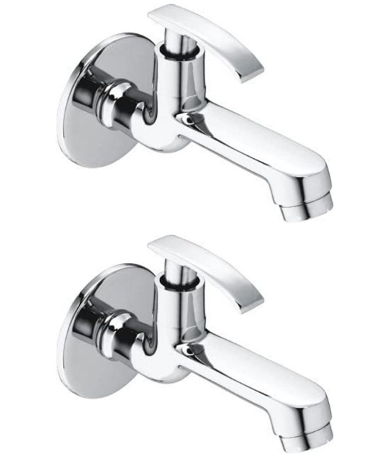 Cossimo Brass Soft Long Body Bib Cock Tap (Pack of 2) Brass Bathroom Tap (Bib Cock)