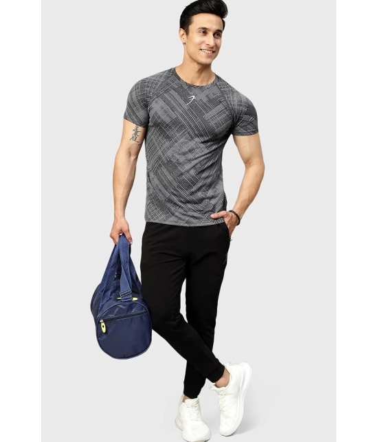 Fuaark - Charcoal Polyester Slim Fit Mens Sports T-Shirt ( Pack of 1 ) - None