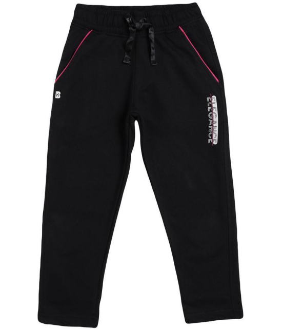 GIRLS TRACK PANT   SOLID BLACK - None