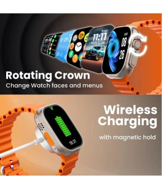 VERONIC Bluetooth Ultra Watch with BT Calling Orange Smart Watch