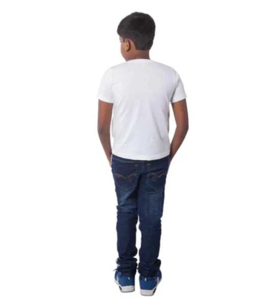 Boys Cotton Off Road Adventure Half Sleeve TShirt (White) PID41494