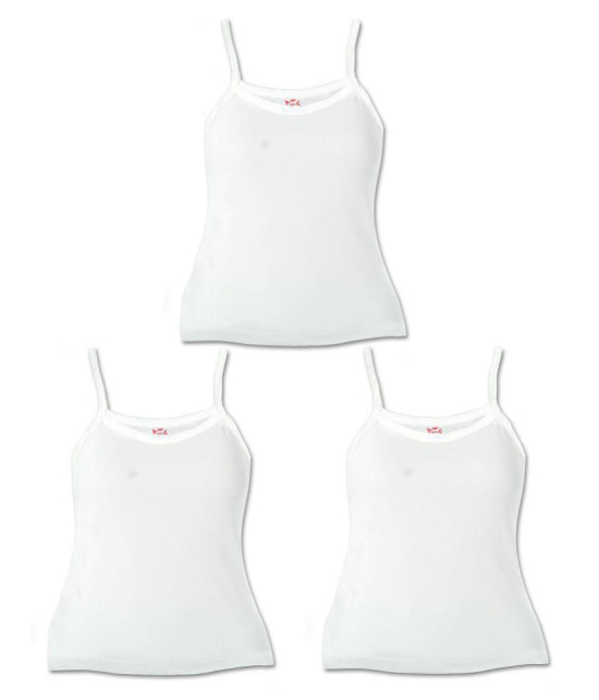 HAP Lovly white Camisole for Girls/inners for girls/spaghetti top/pack of 3 - None