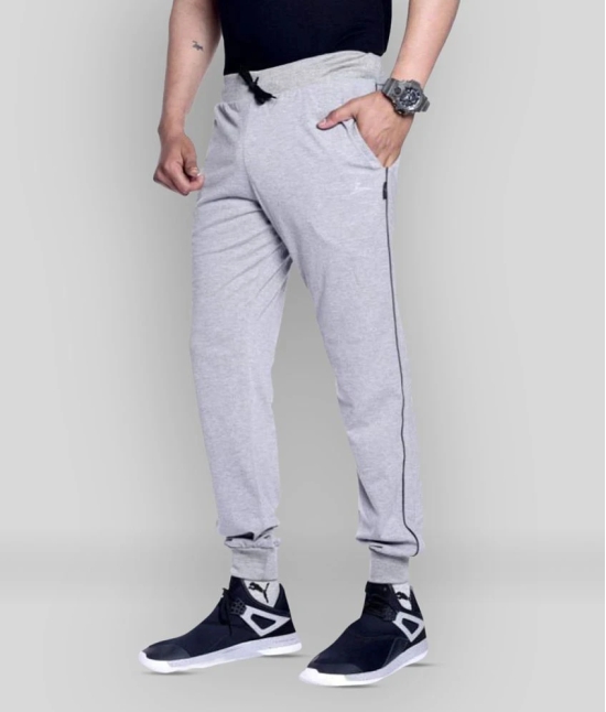 Zeffit - Light Grey Cotton Mens Trackpants ( Pack of 1 ) - L