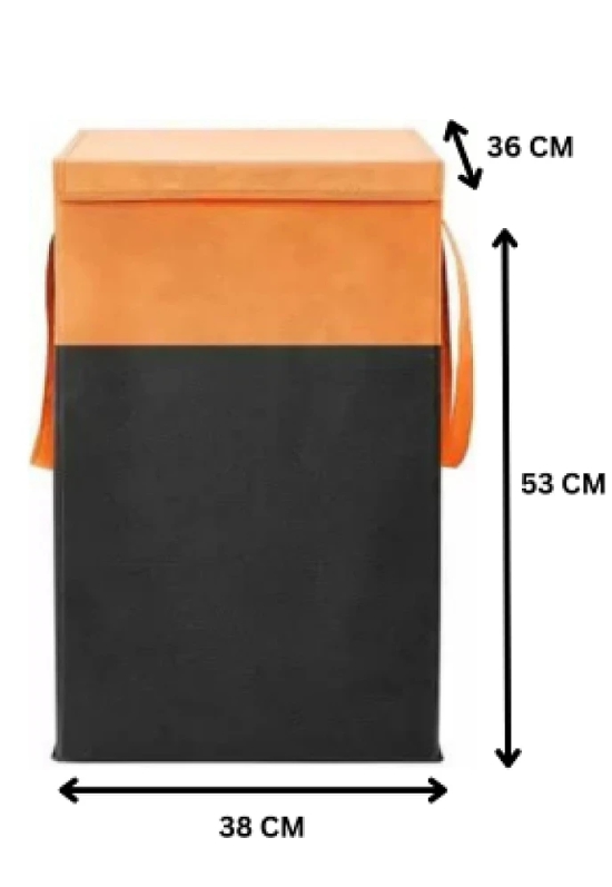 SH. NASIMA 75 L capacity Multi Colour Laundry Bag - Orange