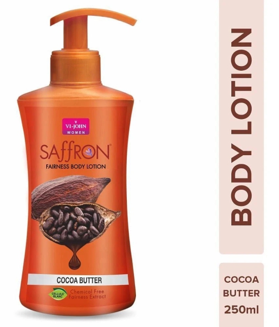 VI-JOHN Saffron Cocoa Butter Fairness Body Lotion for Men & Women 250ml