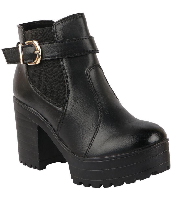 Shoetopia - Black Women''s Ankle Length Boots - None