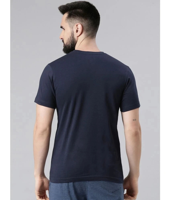 Force NXT - Navy 100% Cotton Regular Fit Mens T-Shirt ( Pack of 1 ) - None