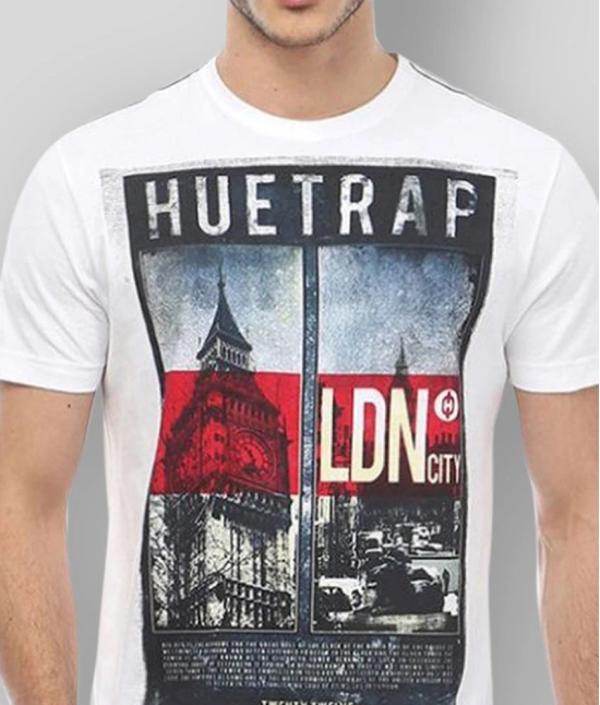 Huetrap - White Cotton Regular Fit Mens T-Shirt ( Pack of 1 ) - L