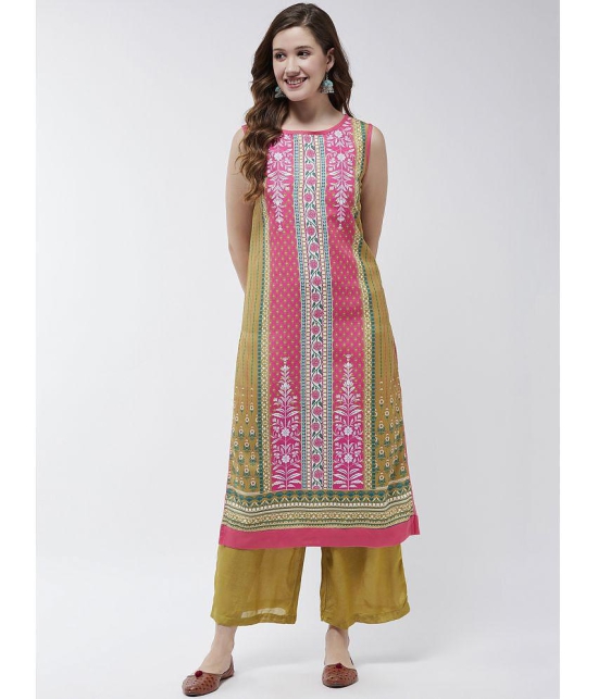 Pannkh - Multicolor Viscose Womens Straight Kurti ( Pack of 1 ) - None