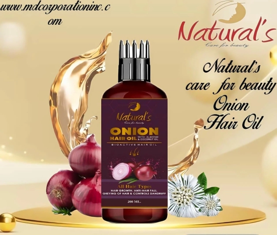 Naturals Care Onion Hair Oil - Healthy & Lustrous Hair (200 ml)