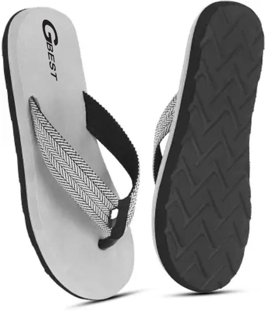 GBest - Grey Men's Thong Flip Flop - None