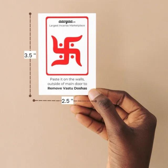 Aavyaa Red Swastik Sticker (2.25 x 3.5)-2