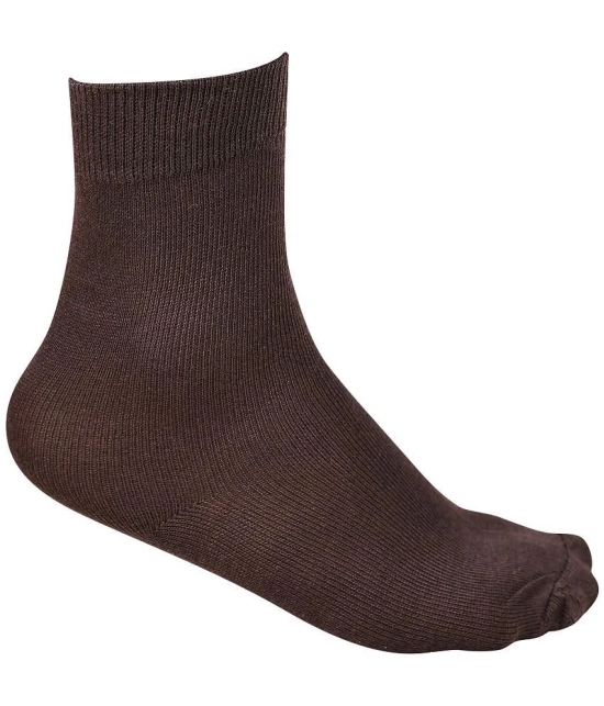 Dollar - Brown Cotton Boys School Socks ( Pack of 3 ) - 11-12Years