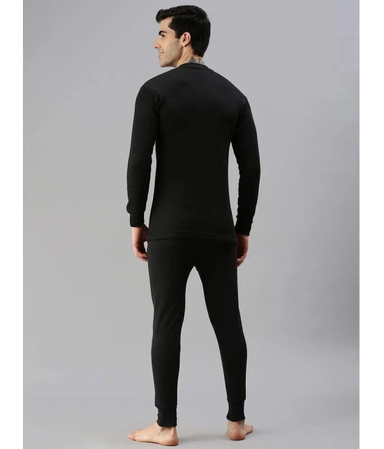 Lux Cottswool Cotton Blend Mens Thermal Sets ( Black ) - None