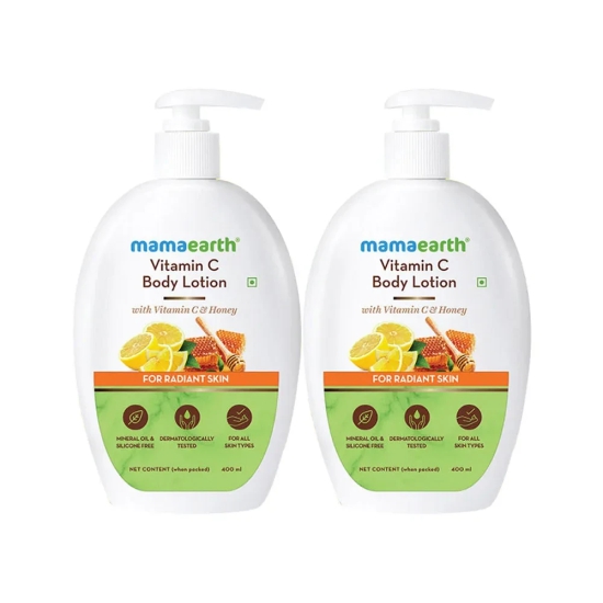 Mamaearth Vitamin C Body Lotion With Vitamin C & Honey For Radiant Skin (Pack Of 2)-2 pcs