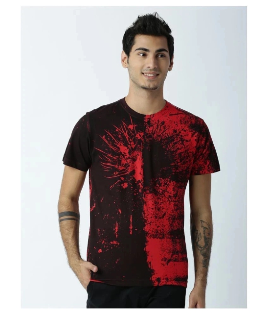 Huetrap - Red Cotton Regular Fit Mens T-Shirt ( Pack of 1 ) - None