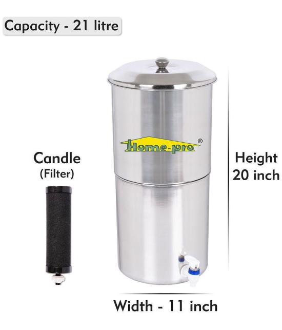 HomePro Manual Water Filter 21 L  21 Ltr Gravity Water Purifier