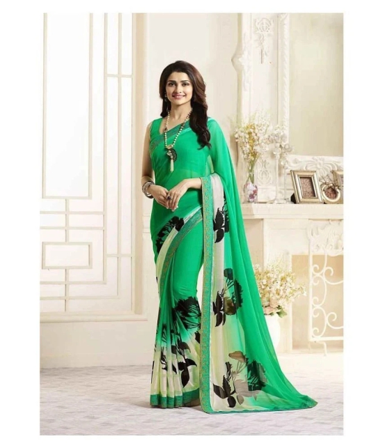 Gazal Fashions - Multicolor Chiffon Saree With Blouse Piece (Pack of 1)