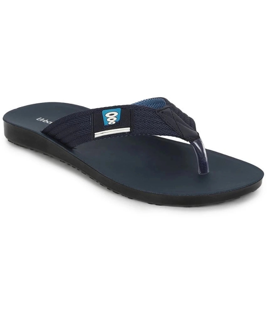 UrbanMark Men Comfortable Nivar Strap Thong Flip-Flop- Navy - None