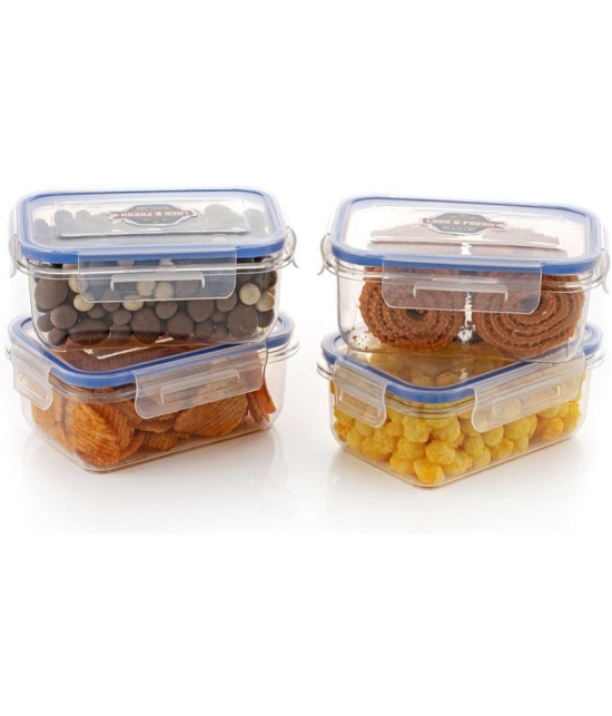 HOMETALES Plastic Multi-Purpose Food Container, 500ml (6U) - Transparent