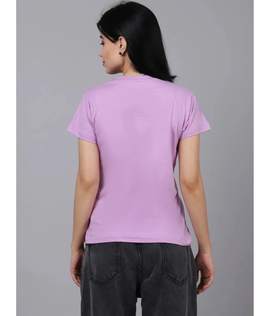 Fabflee - Purple Cotton Regular Fit Womens T-Shirt ( Pack of 1 ) - None