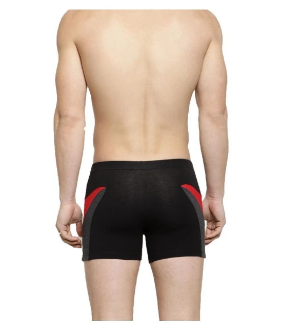 IC4 - Black Cotton Blend Mens Trunks ( Pack of 2 ) - S