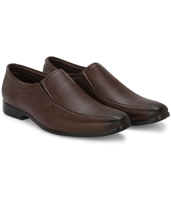 Leeport - Brown Mens Slip On Formal Shoes - None