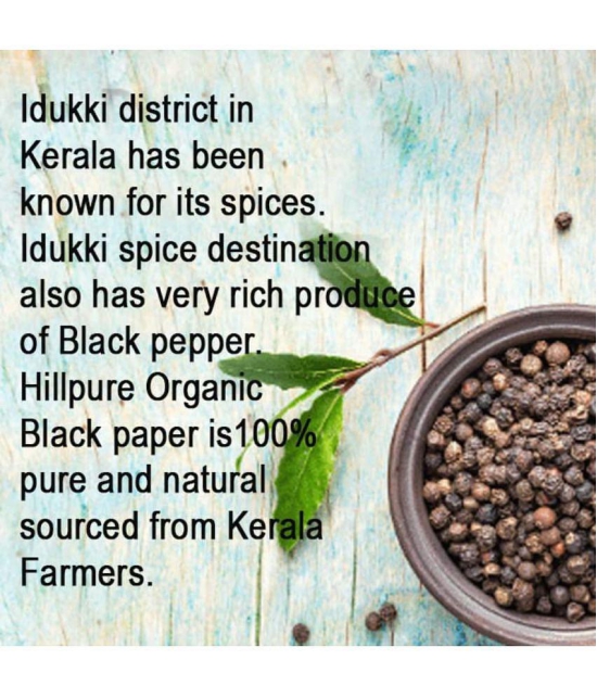 Hillpure Organic Black Pepper | Kali Mirch (Whole Black Peppercorns 100 gm